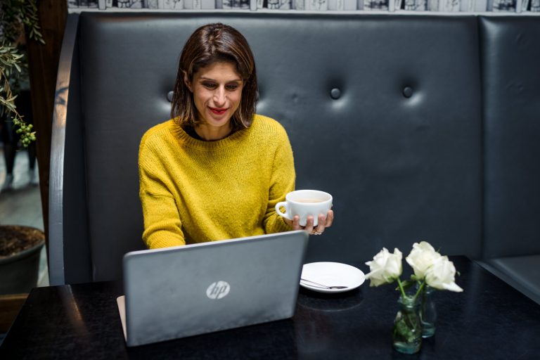 brand shoot in London cafe